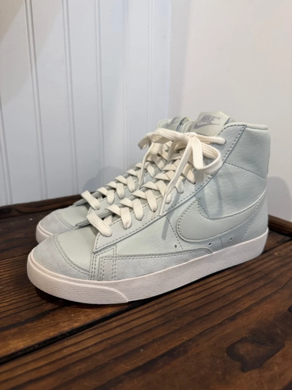 Nike Blazer Mid '77 Next Nature Womens Baby Blue Hue Lifestyle Sneakers Shoes